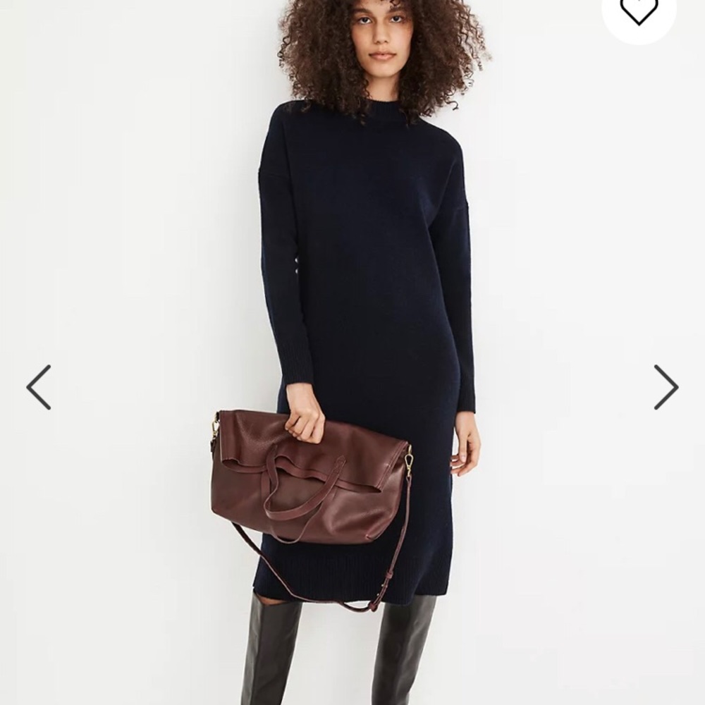 Madewell Mockneck Midi Sweater Dress small